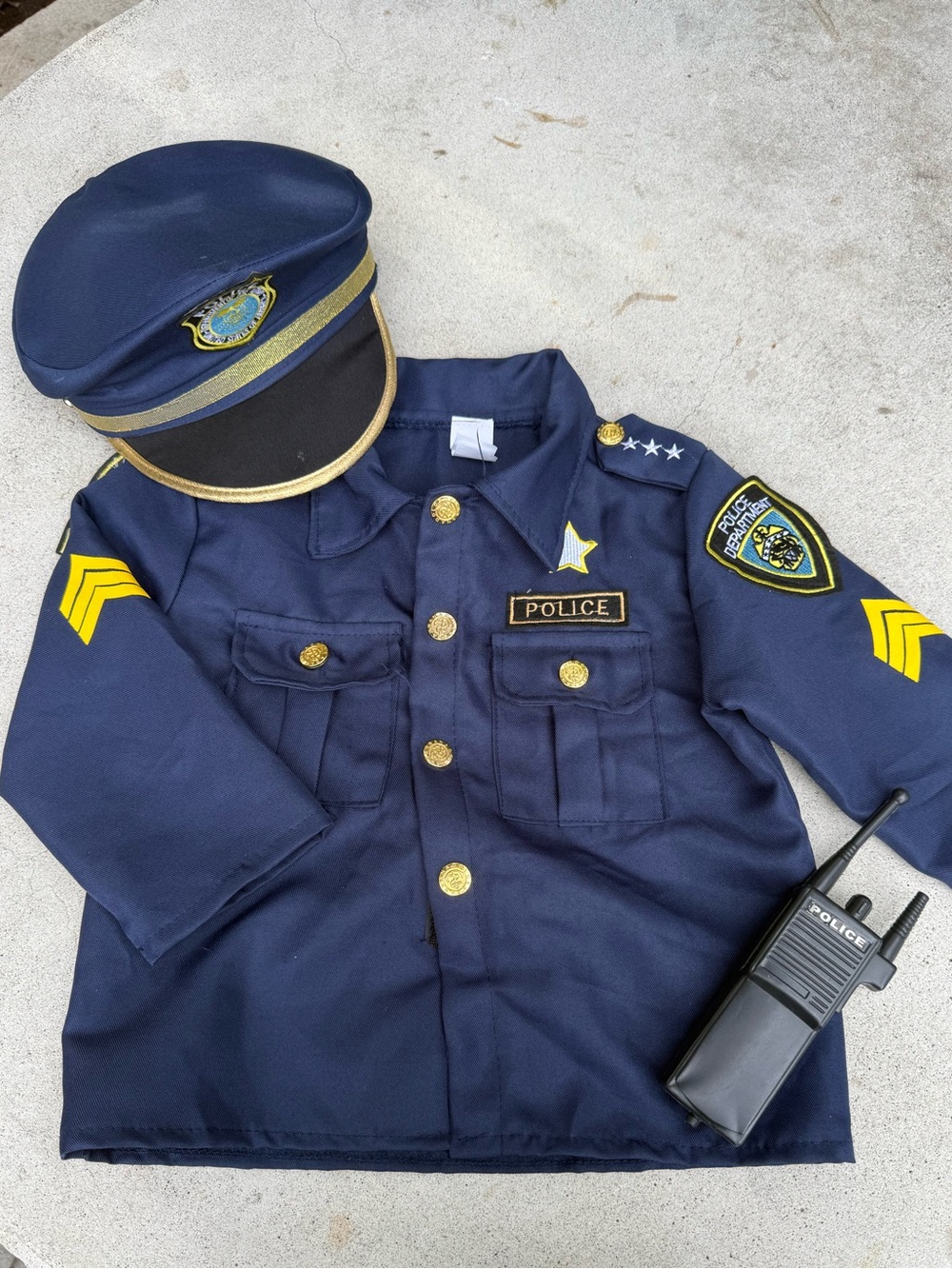 Kids Deluxe Police Costume Jacket - Navy - Size 3T